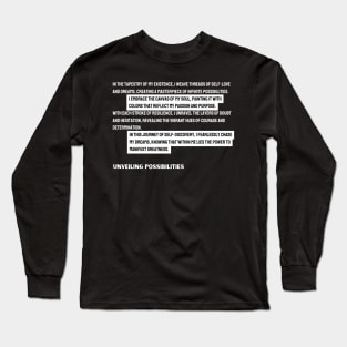 Unveiling Possibilities Long Sleeve T-Shirt